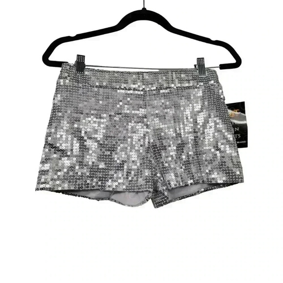 Spirit Halloween Pants - Silver sequin shorts